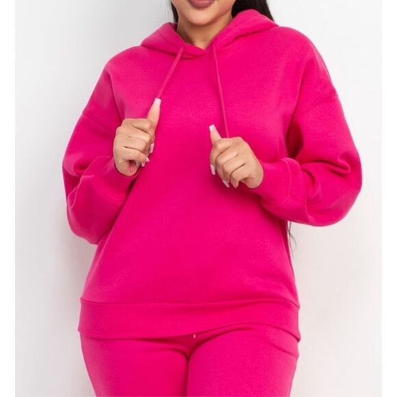 Hot pink hoodie and jogger set - Picture 1 of 9